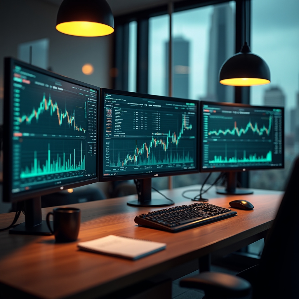 Cryptocurrency exchange market screen